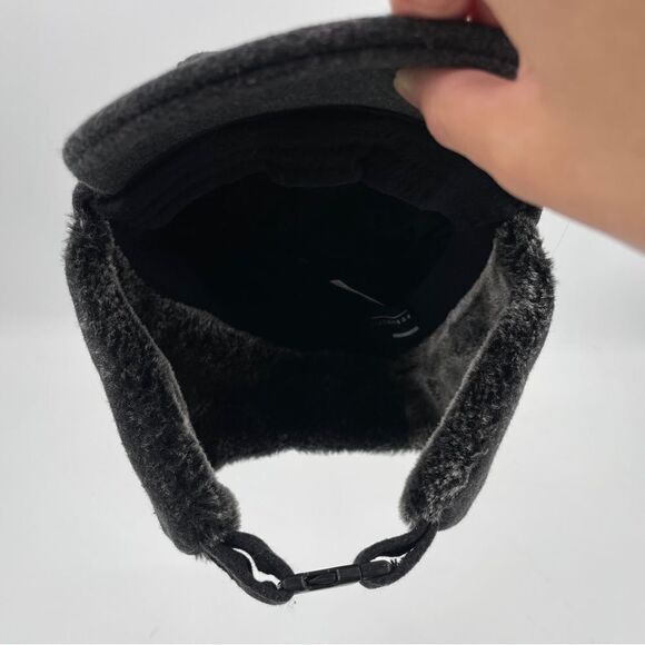 ~Public Opinion Men's Grey Faux Fur Detail Trapper Hat & Glove Set NEW - Picture 5 of 10